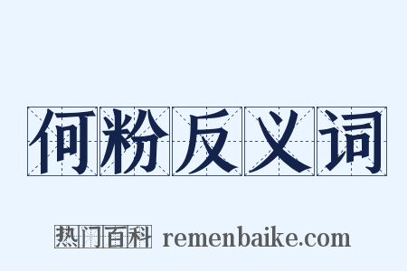 何粉反义词是什么意思的图片